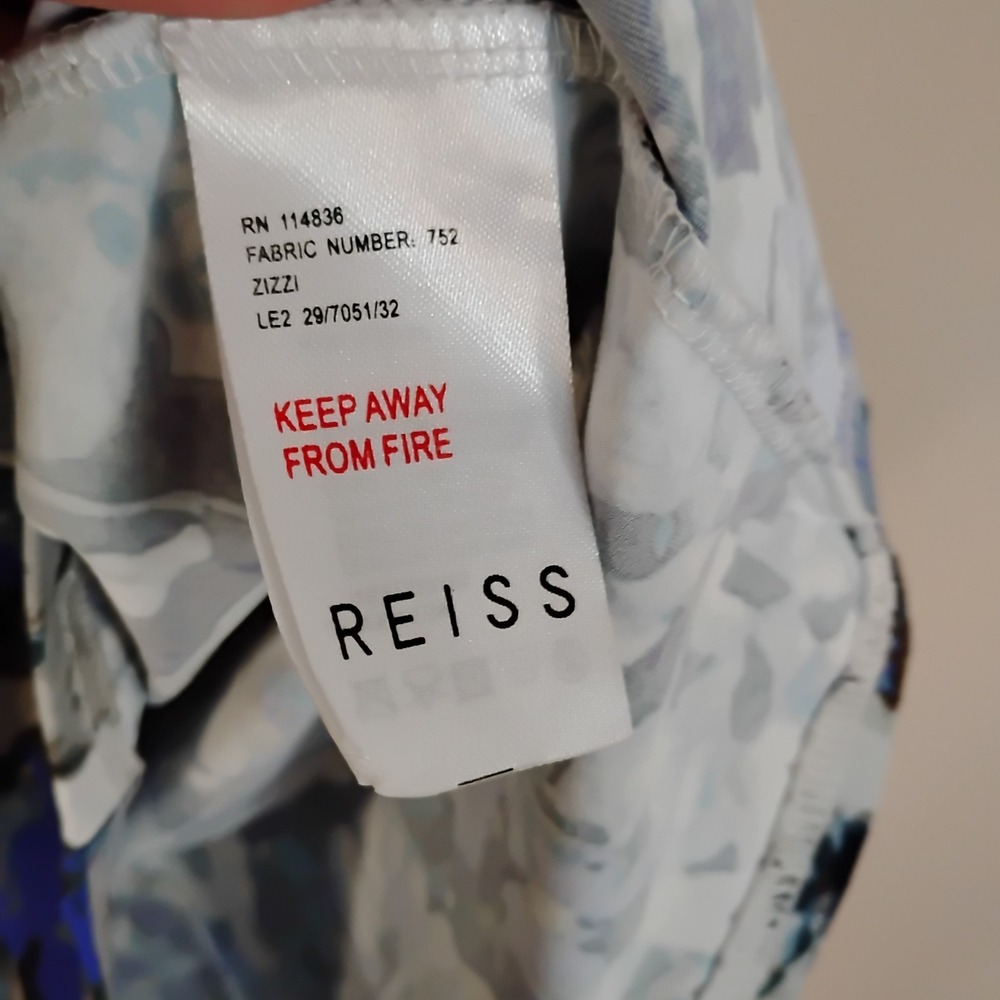 Reiss Dress Medium Zizzi Colorful Floral Runch Bodycon Stretch Capsule Designer - Picture 12 of 16